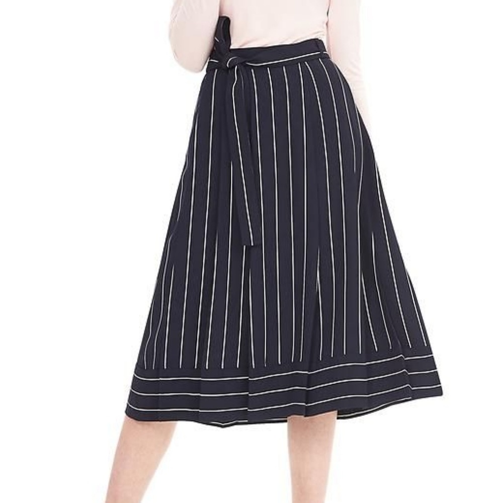 Banana Republic Midi Pinstripe Skirt